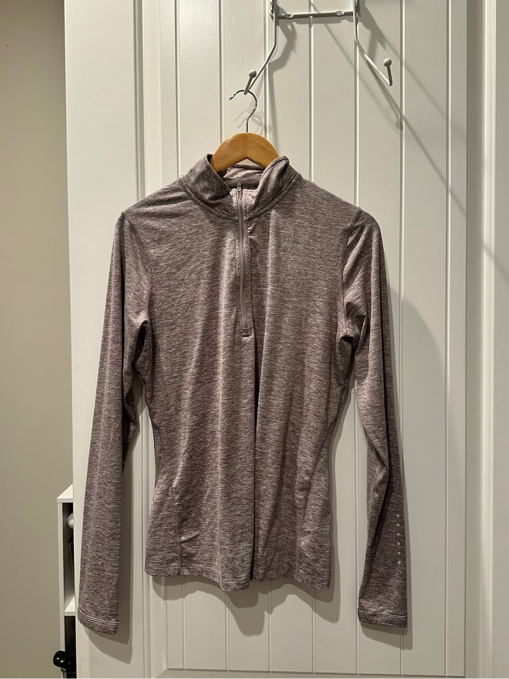 Nike Women's Heather Lavender Quarter-Zip Performance Pullover